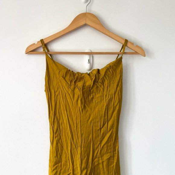 Zara Satin Cowl Neck Midi Slip Dress - Picture 8 of 11